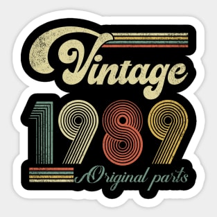 Retro Vintage 1989 35th Birthday Gift Men Women 35 Years Old Sticker